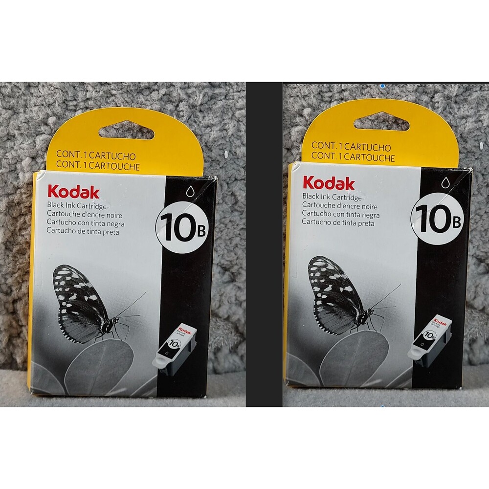 2 Pack - Kodak 10B 2-Pack (1163641) Black Ink Cartridge 425 Pages New Sealed